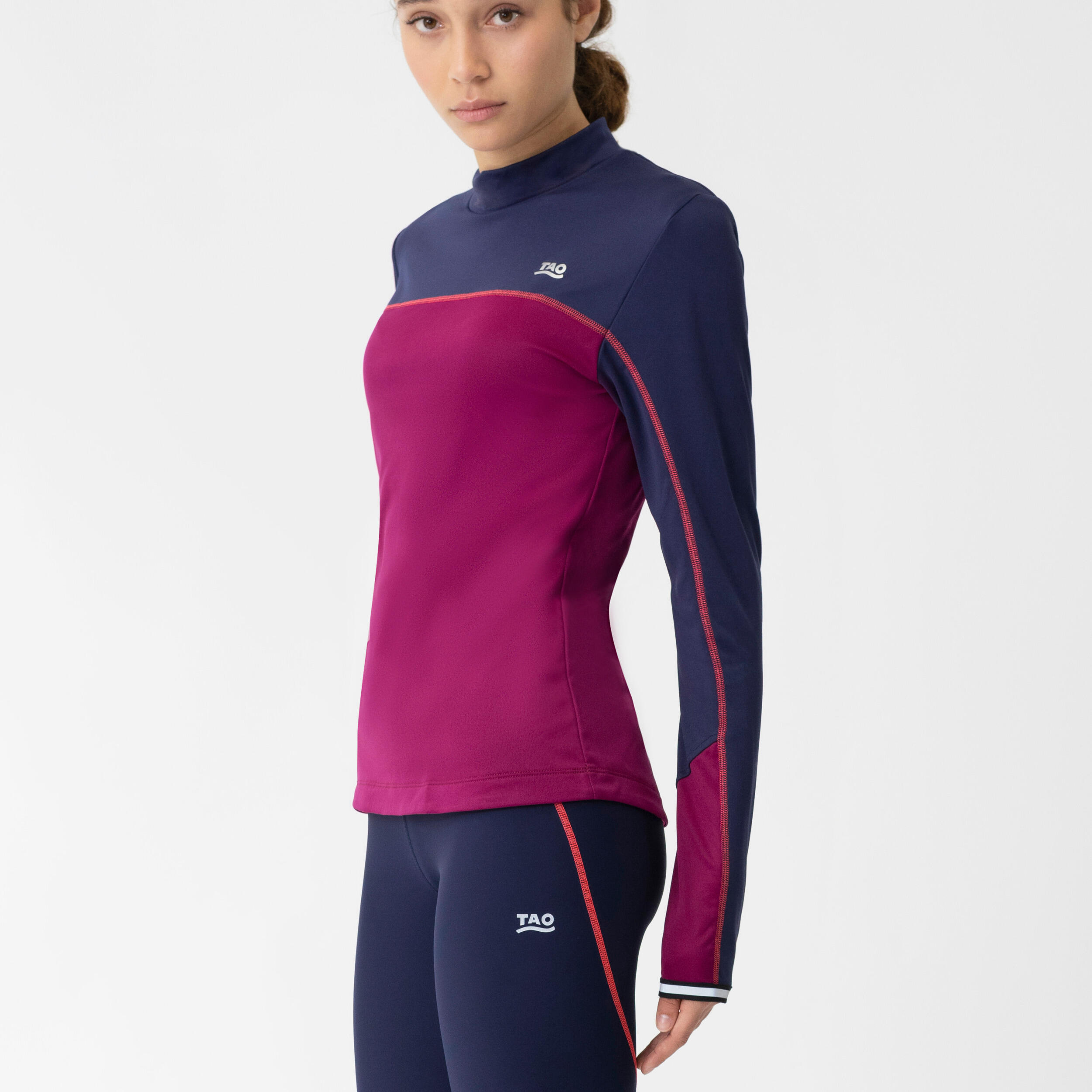 Damen GAIA atmungsaktives Laufshirt mit Stehkragen und Reflektoren 4/7