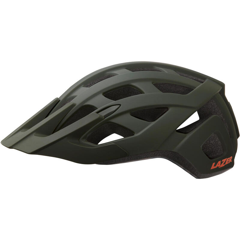 LAZER MTB helm Roller + NET, Mat Donkergroen