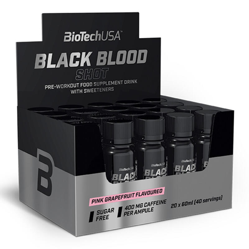 20 ampułek preparatu wspomagającego Biotech USA black blood shot - Pamplemousse