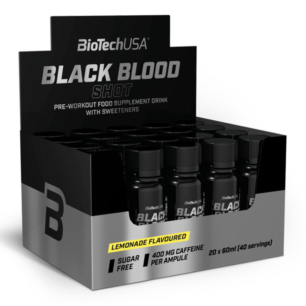 BIOTECHUSA Energie Schutters - Zwart Bloed Spuitbus (20x60ml) - Limonade