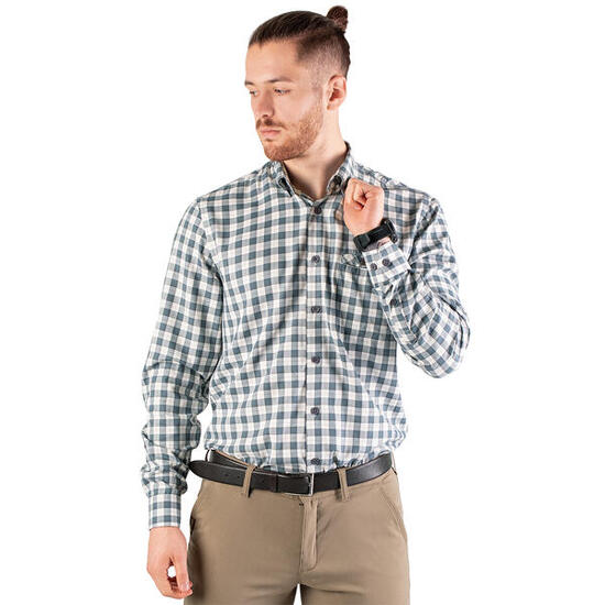 Chemise de chasse Tagart Malmo à carreaux bleu et blanc - pour homme