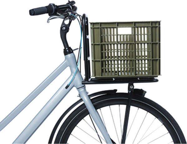Basil Crate L caisse vélo 40L vert mousse, plastique recyclé, 38x49x26 cm, ... 4/7
