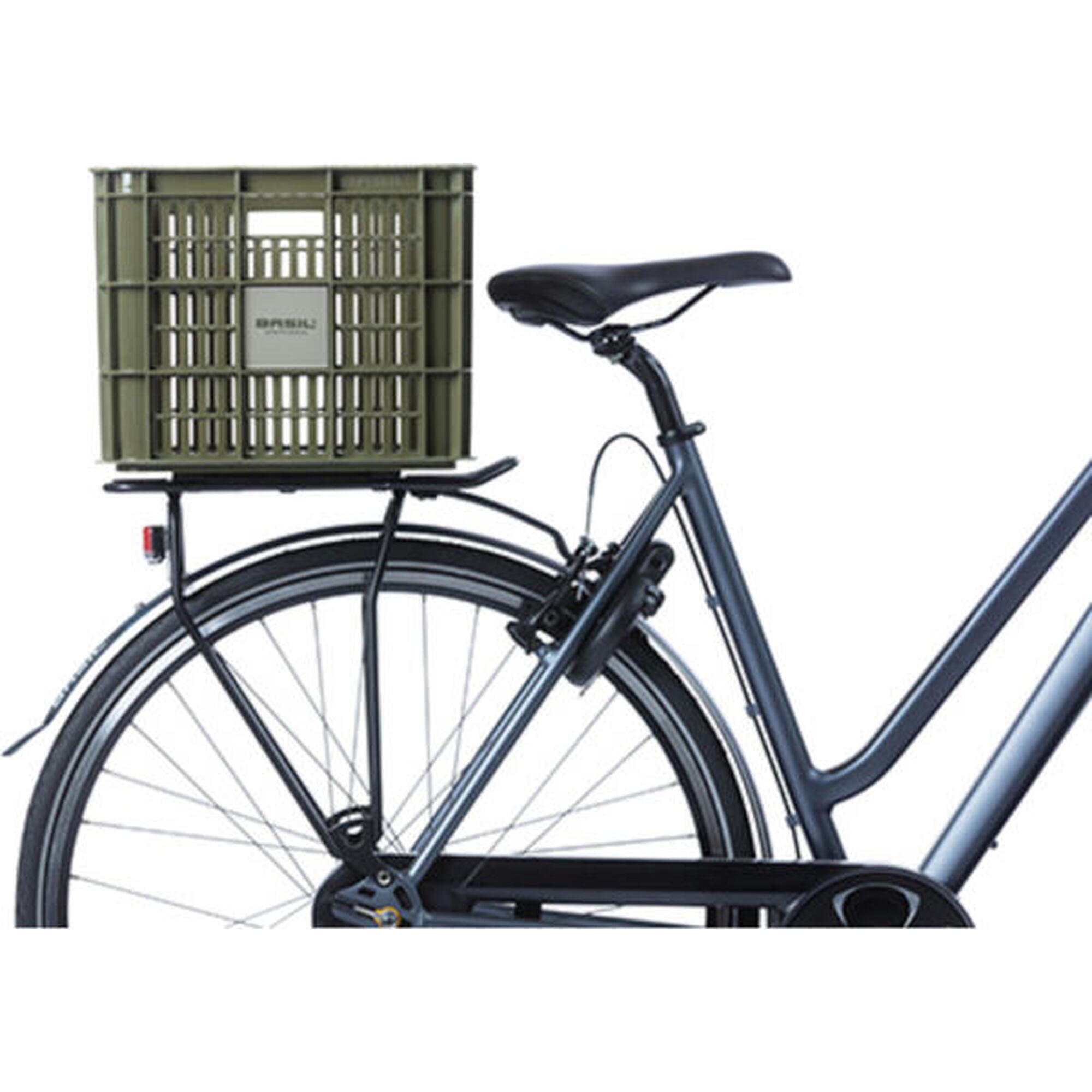 Caisse à vélo recyclée Caisse L 40,0 litres 39 x 49 x 26 cm - vert mousse