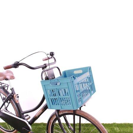 Caisse à vélo recyclée 30 litres - bleu ciel