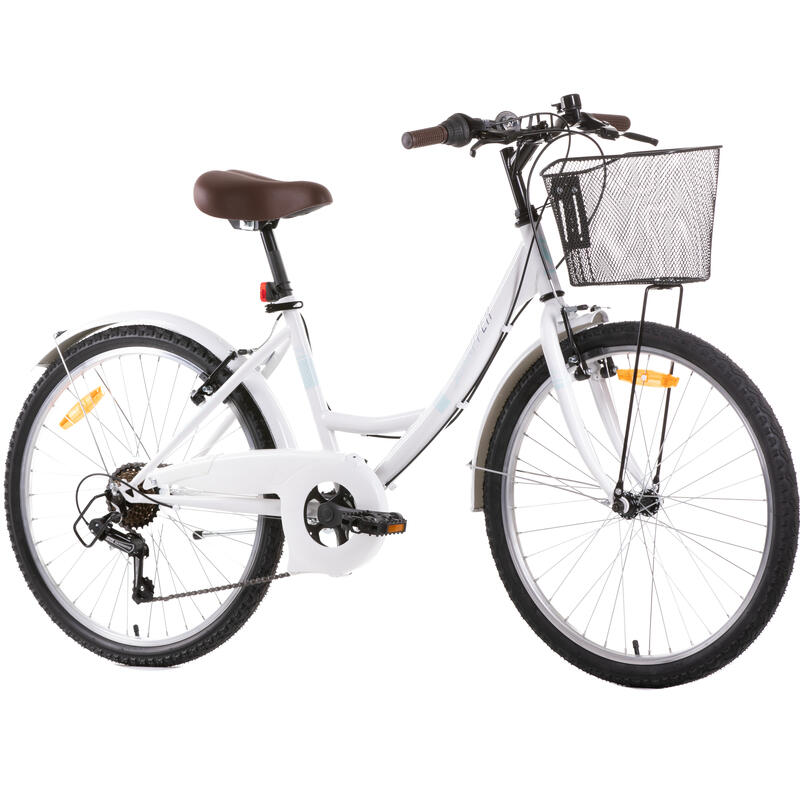 Bicicleta Paseo Niños Scrapper Rueda 24” 6 Velocidades Blanca