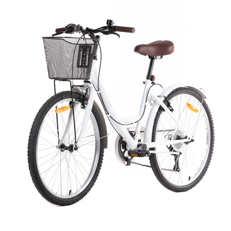 Bicicleta Paseo Niños Scrapper Rueda 24” 6 Velocidades Blanca