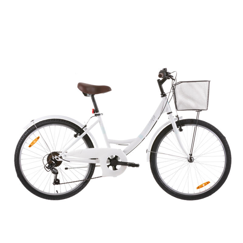 Bicicleta Paseo Niños Scrapper Rueda 24” 6 Velocidades Blanca