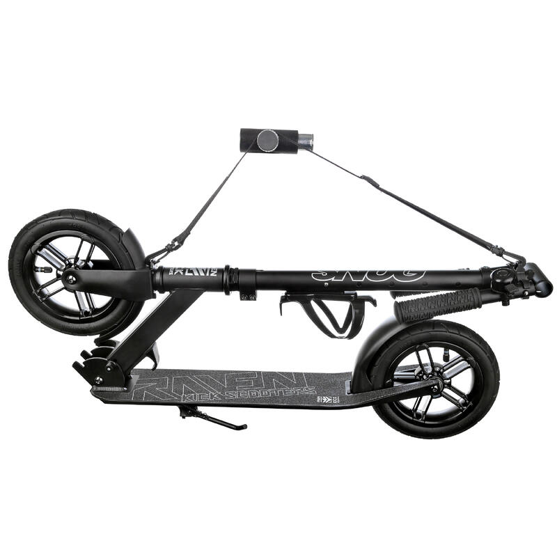 Scooter plegable grande hinchable Snug 200mm ruedas Negro