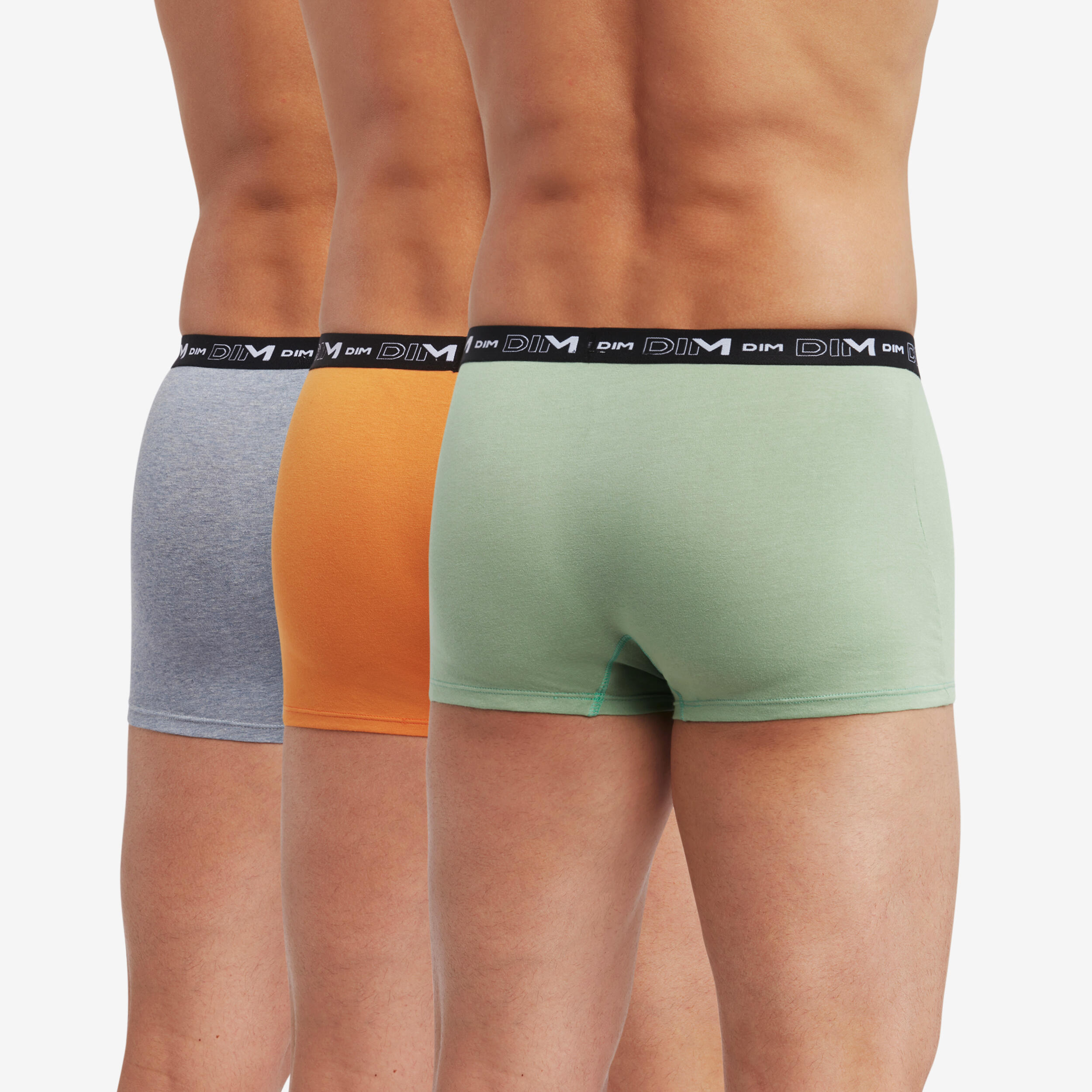 Lot de 3 Boxers Vert/Gris/Orange Homme Dim D6596 2/5