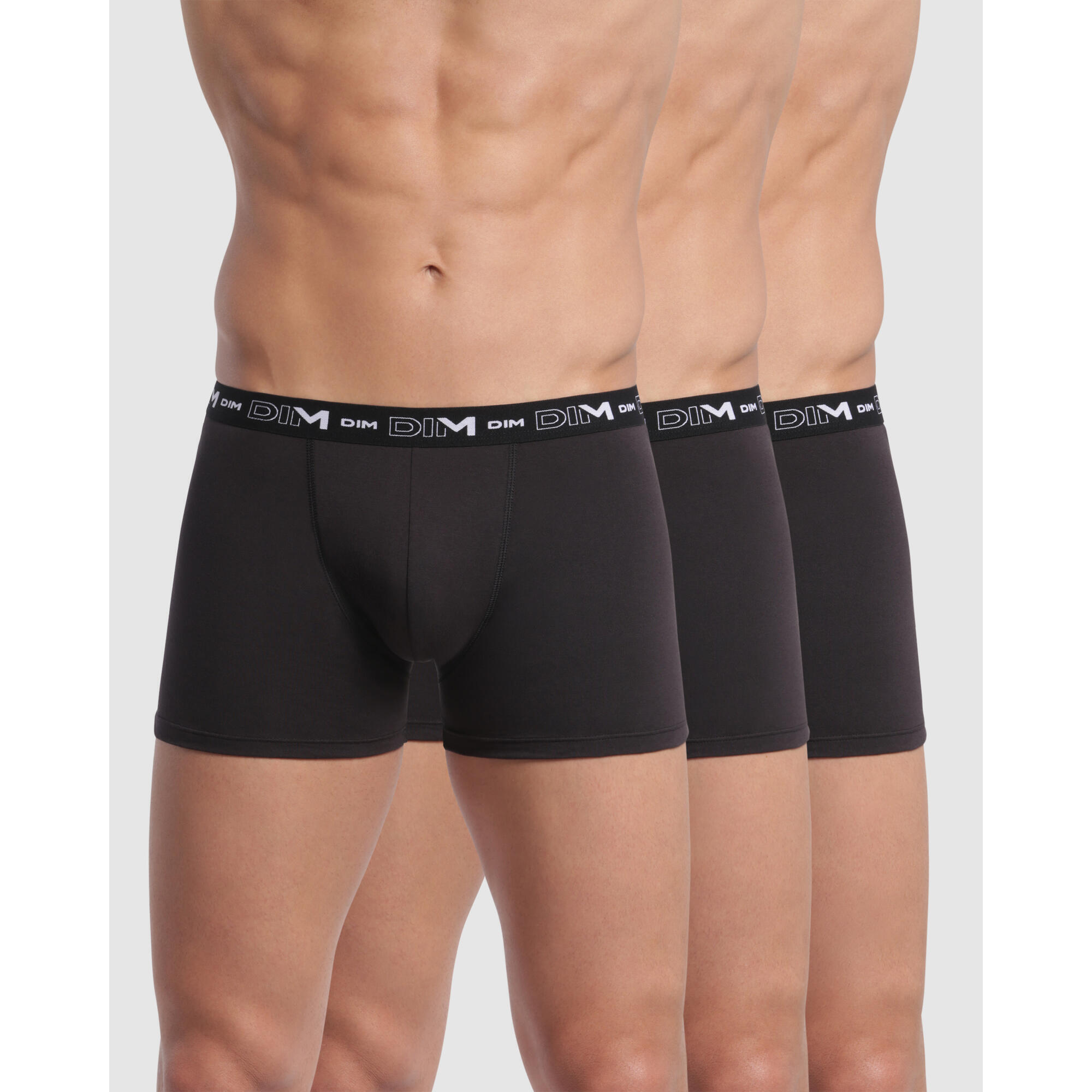 Dim - Lot De 3 Boxers Homme Coton Stretch - Caleçon - Noir - 56 3xl - Decathlon