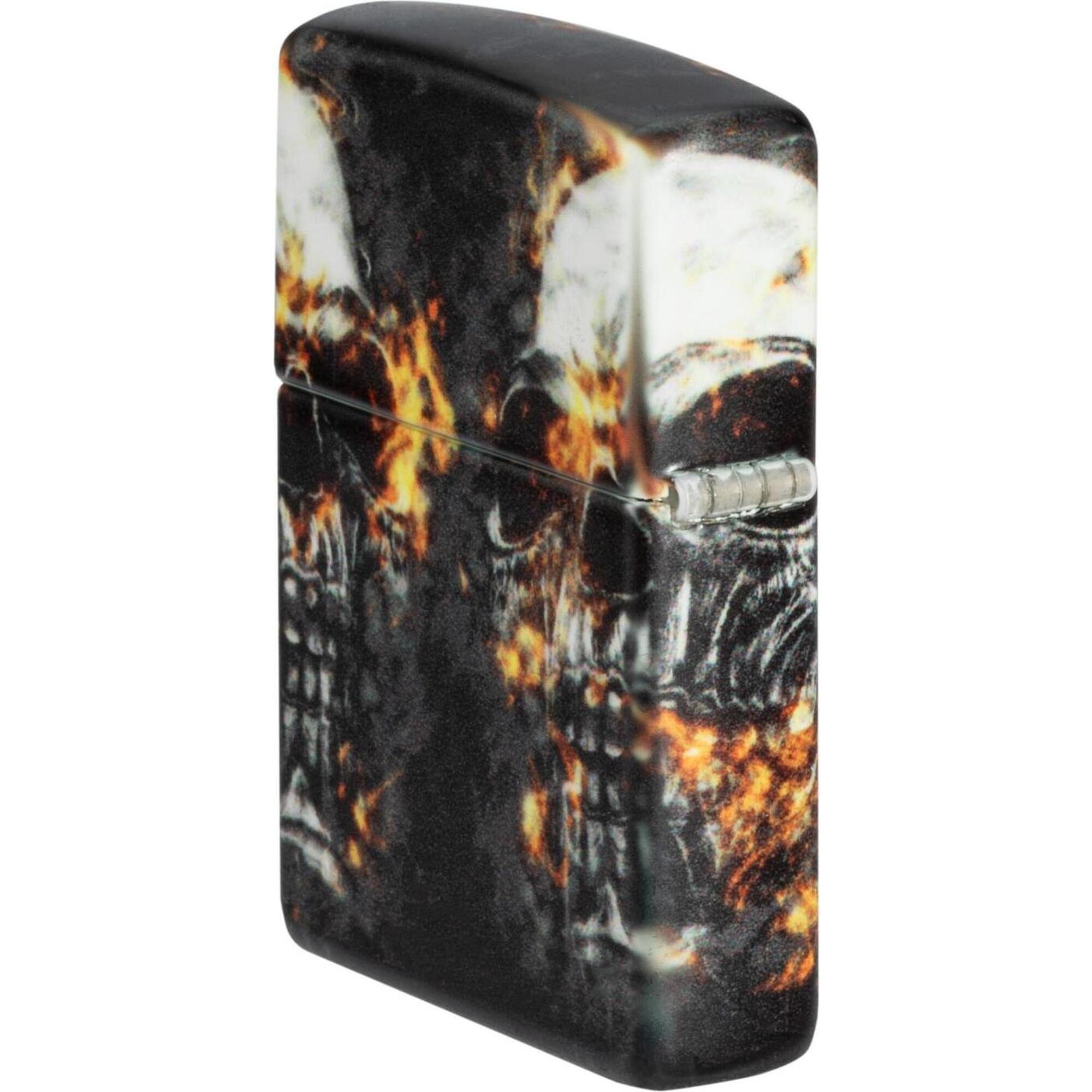 ZIPPO Benzinfeuerzeug "Smokley Skull" in schwarz