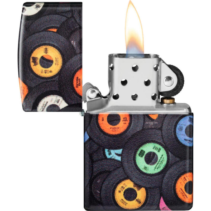 ZIPPO Benzinfeuerzeug "Records" in bunt / schwarz