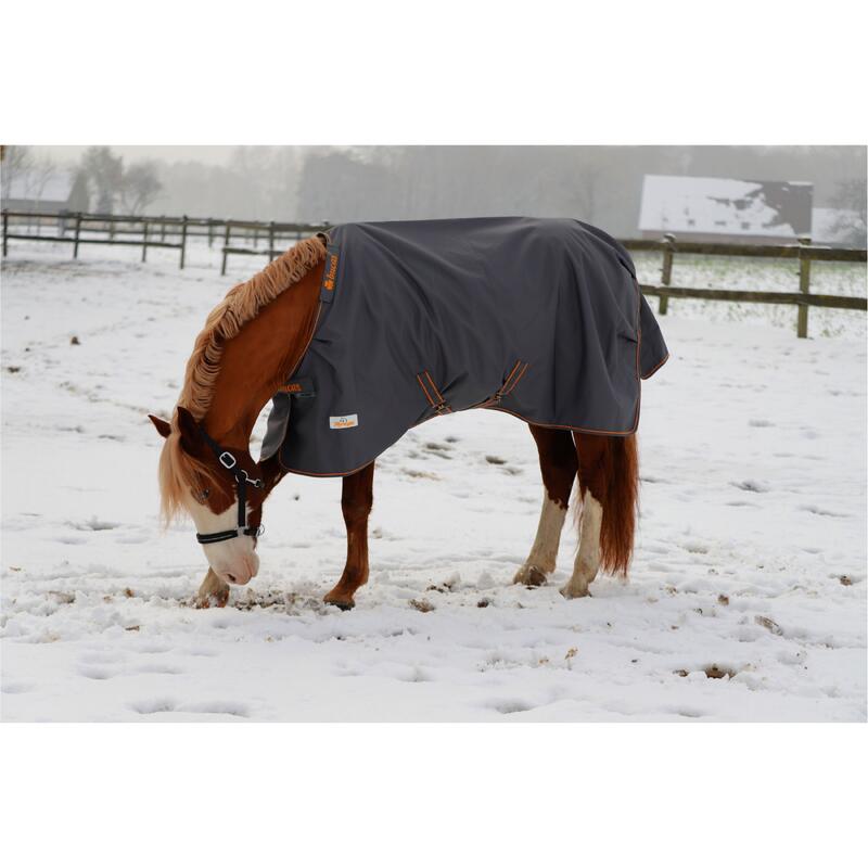 Weidedecke Stay-Dry 1200D IRISH TURNOUT grau/orange