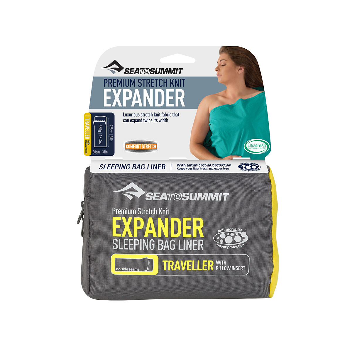 Sea to Summit Expander Travel Liner Traveller W/ Pillow Insert- Navy Blue-picture-13