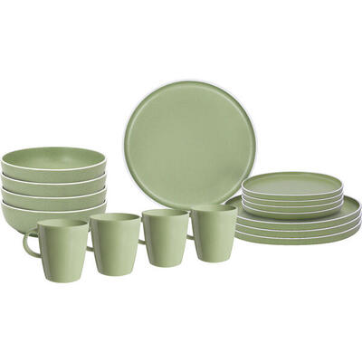Melamine servies set lunch box dolomit stone touch camping borden 16st