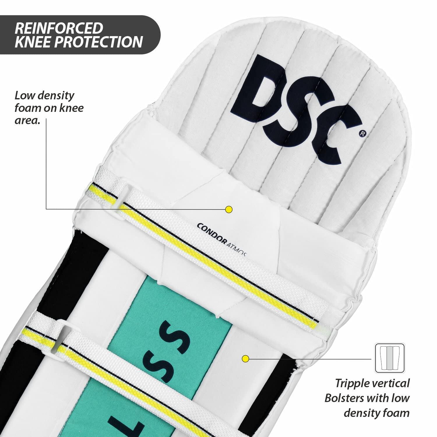 DSC Condor Atmos Cricket Batting Legguard| Farbe: Weiß | Größe: Jugend 5/5