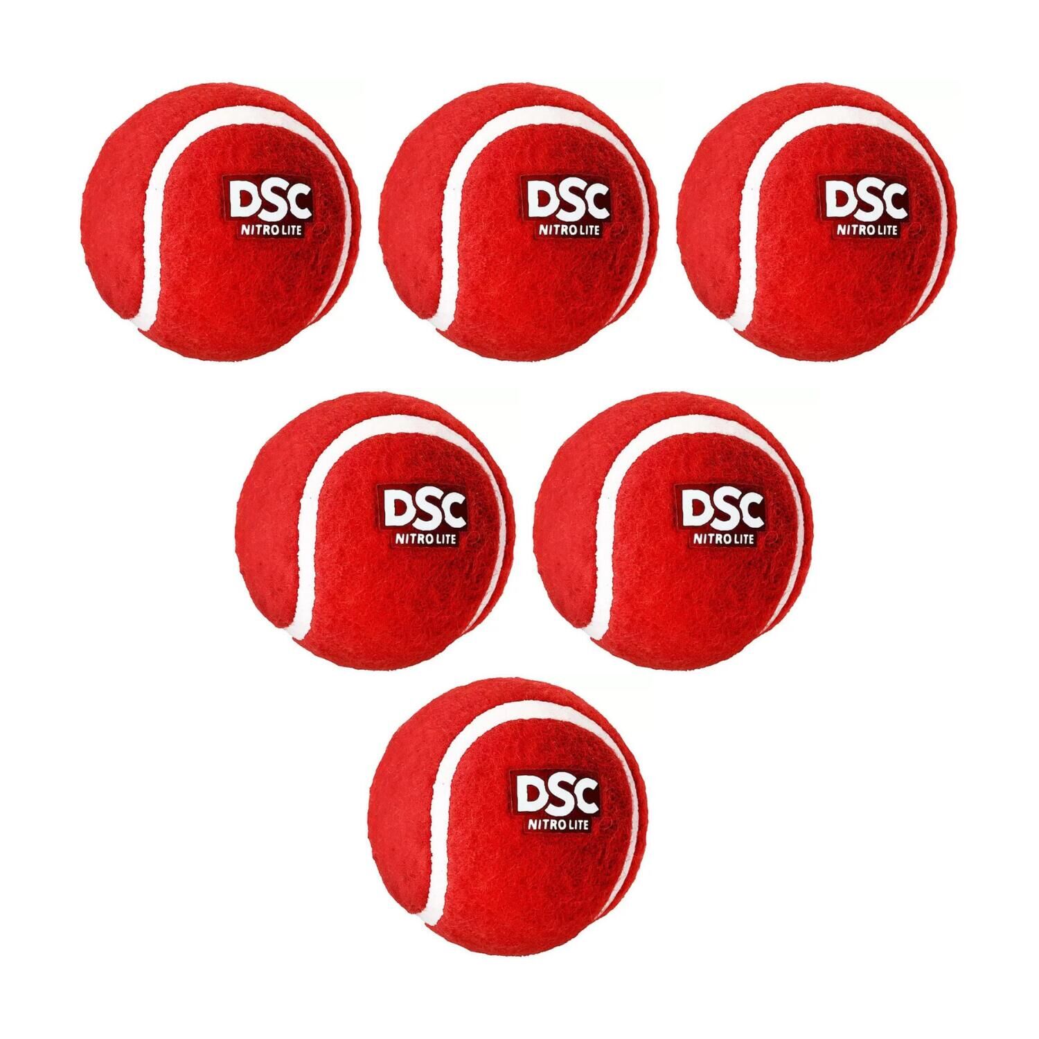 DSC DSC Nitro Light Cricket Tennis Ball Pack of 6