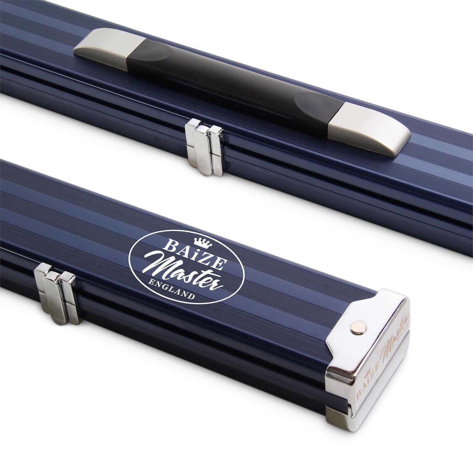 FUNKY CHALK Baize Master 1pc 3 Cue PRO-LINE Aluminium Metal Ends Snooker/Pool Case BLUE
