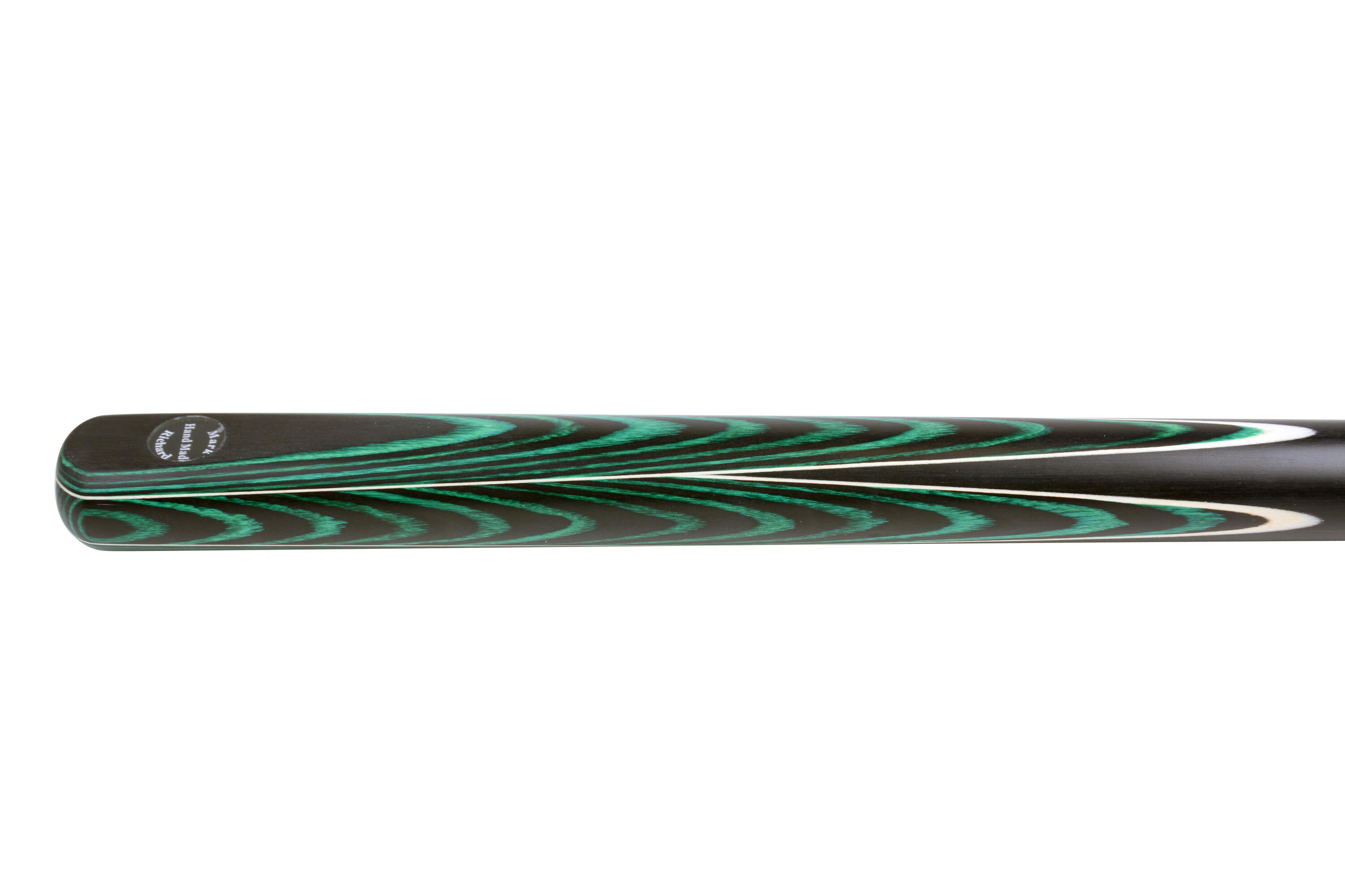 MARK RICHARD GREEN CHEVRON 3/4 SNOOKER CUE 9.5MM TIP 1/3