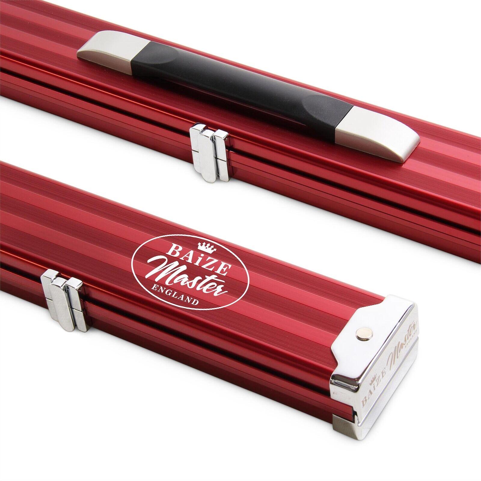 FUNKY CHALK Baize Master RED 3/4 PRO LINE Aluminium Snooker Pool Cue Case - Holds 1 Cue