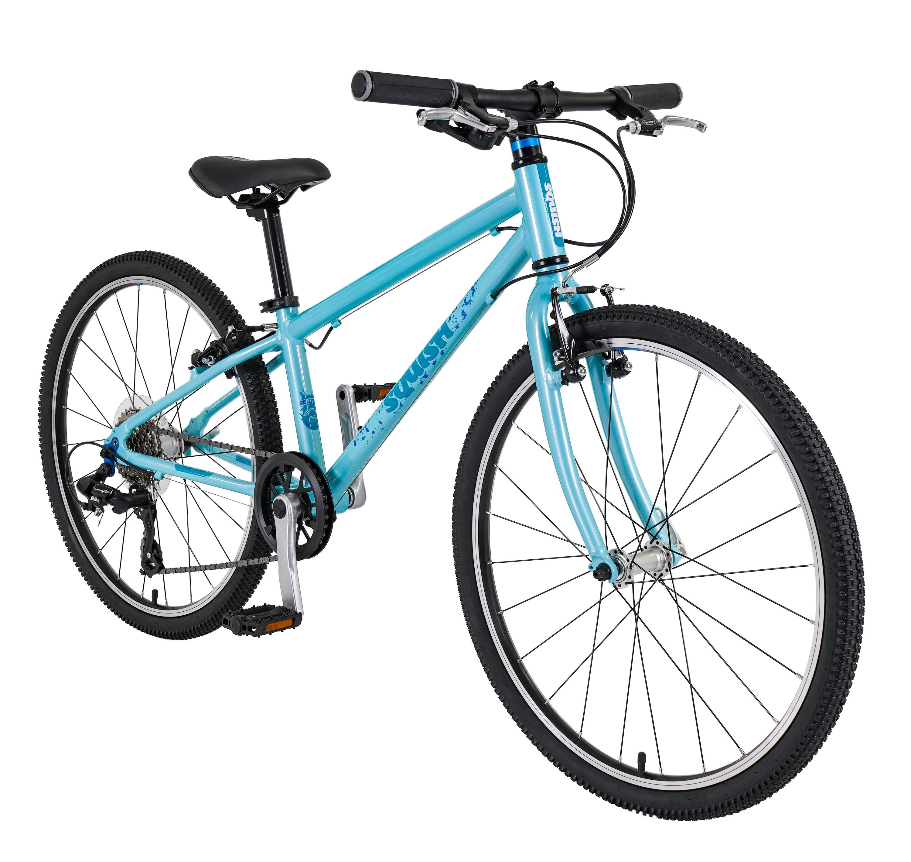 24 Wheel Lightweight Hybrid Bike Mint Blue SQUISH Decathlon