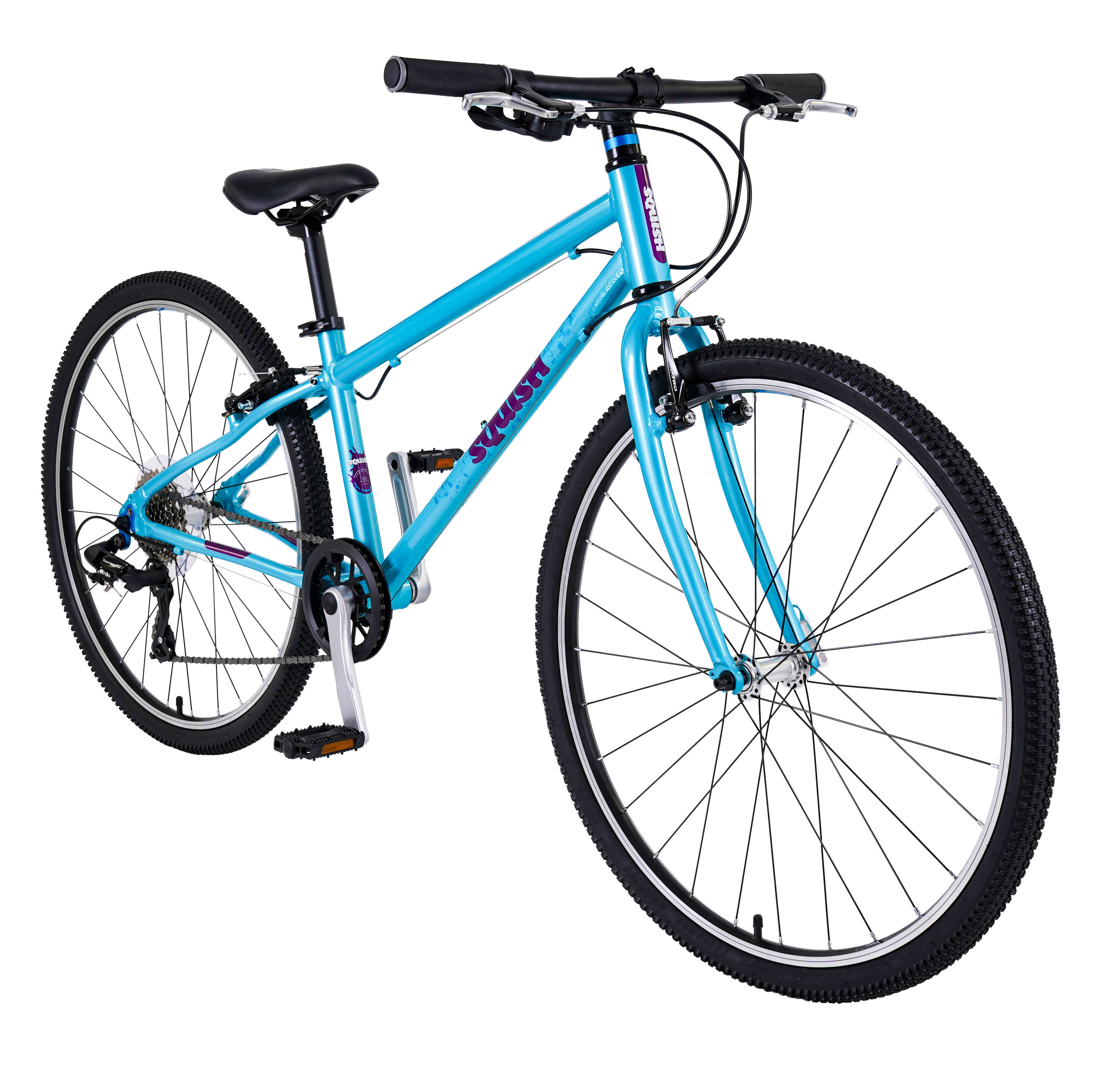 SQUISH 26" Wheel Lightweight Hybrid Bike Aqua Blue