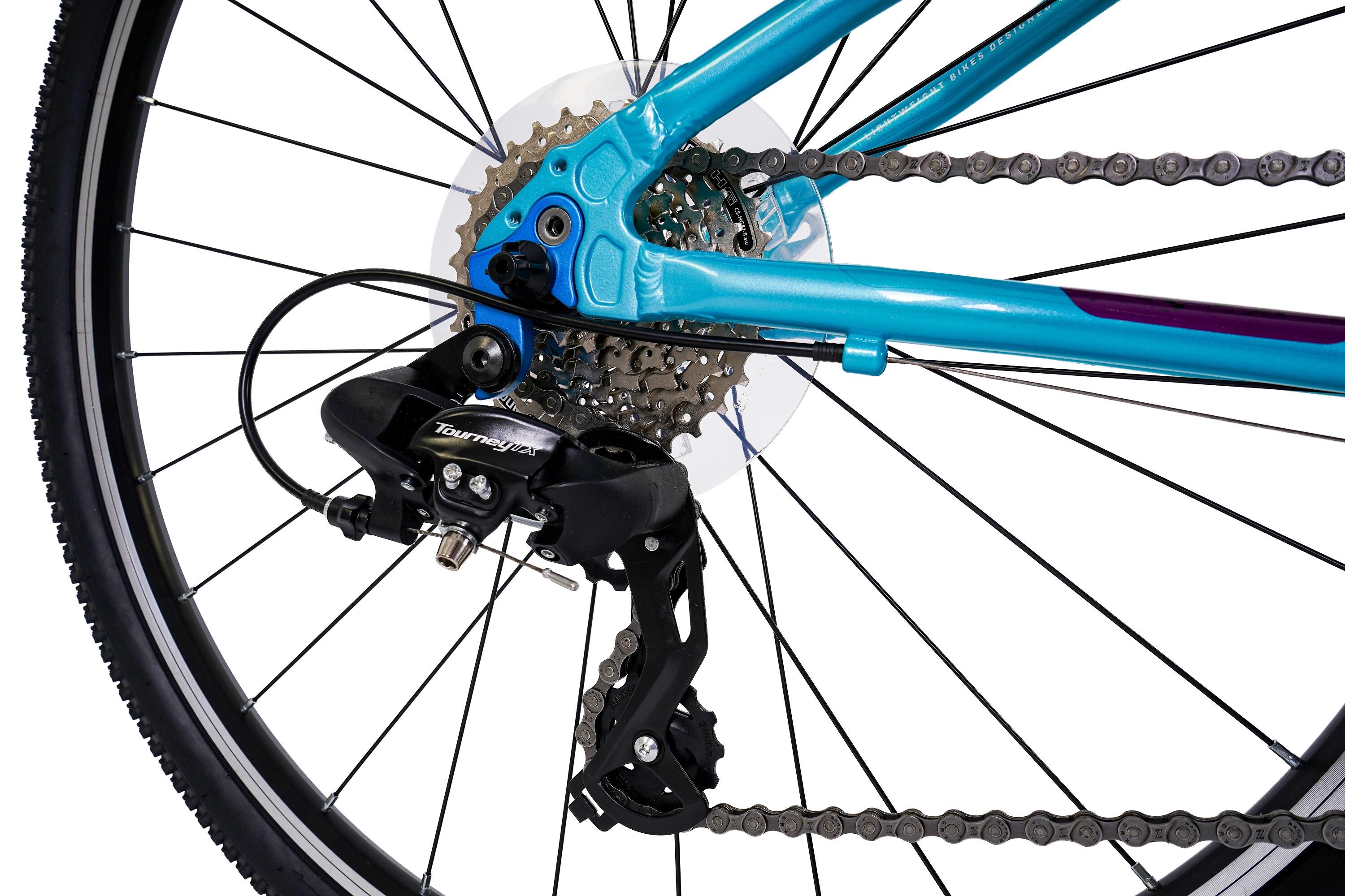 26" Wheel Lightweight Hybrid Bike Aqua Blue 4/8