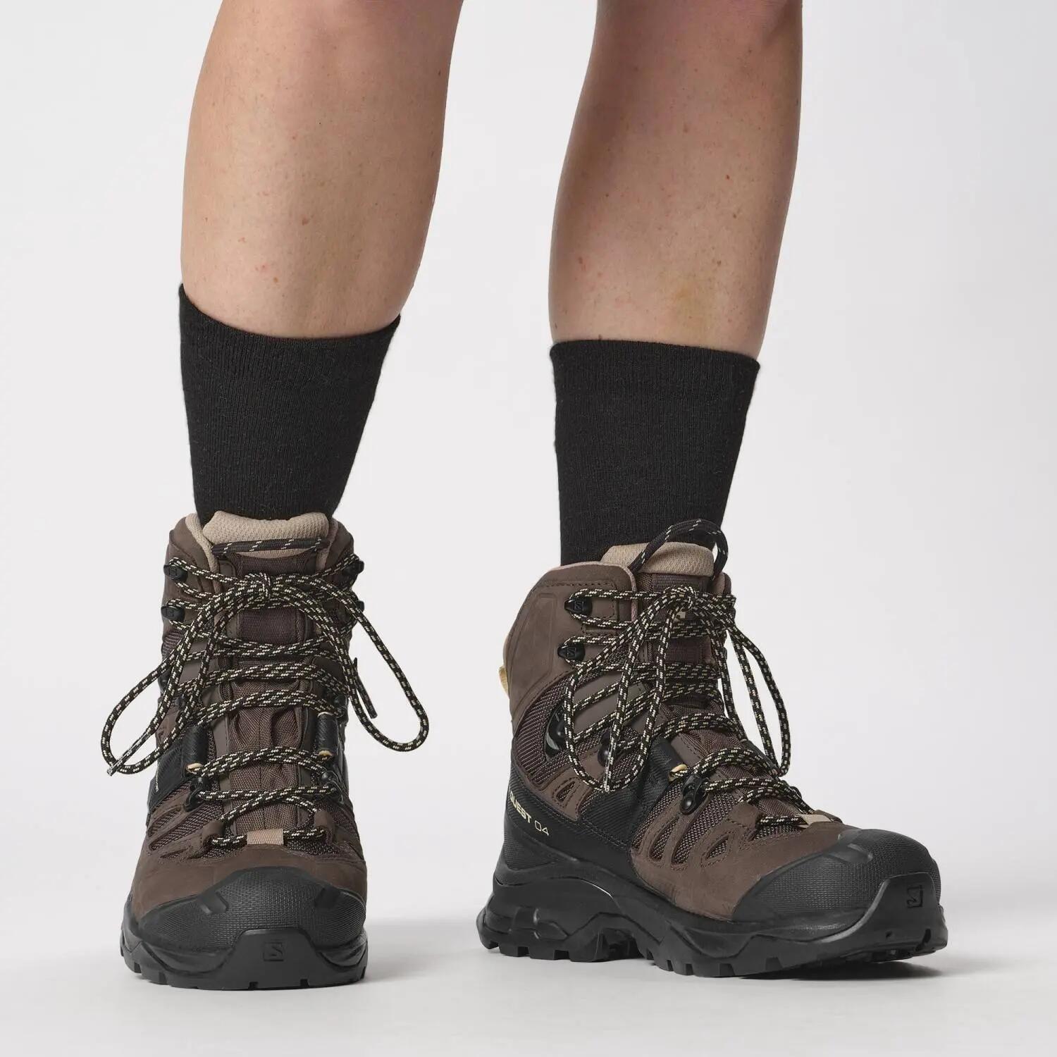 Salomon Ghete Drumetie Femei Quest 4 Gore-Tex Maro 3/7