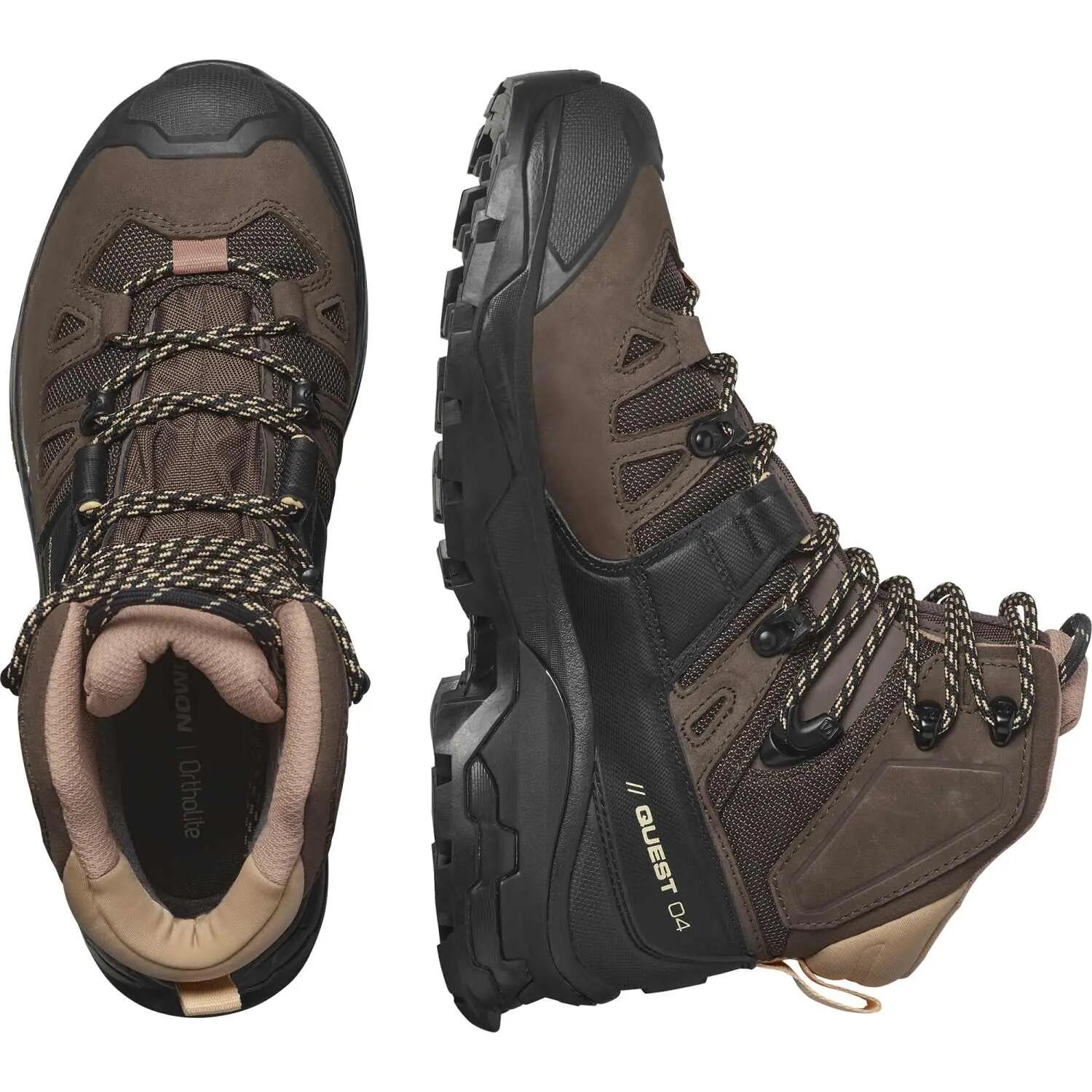 Salomon Ghete Drumetie Femei Quest 4 Gore-Tex Maro 2/7