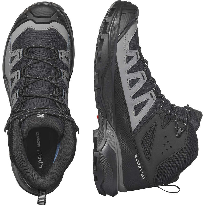 Salomon Ghete Drumetie Barbati X Ultra 360 Mid Gore-Tex Negru