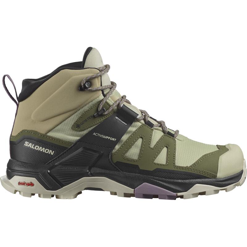 Salomon Ghete Drumetie Femei X Ultra 4 Mid Gore-Tex Verde