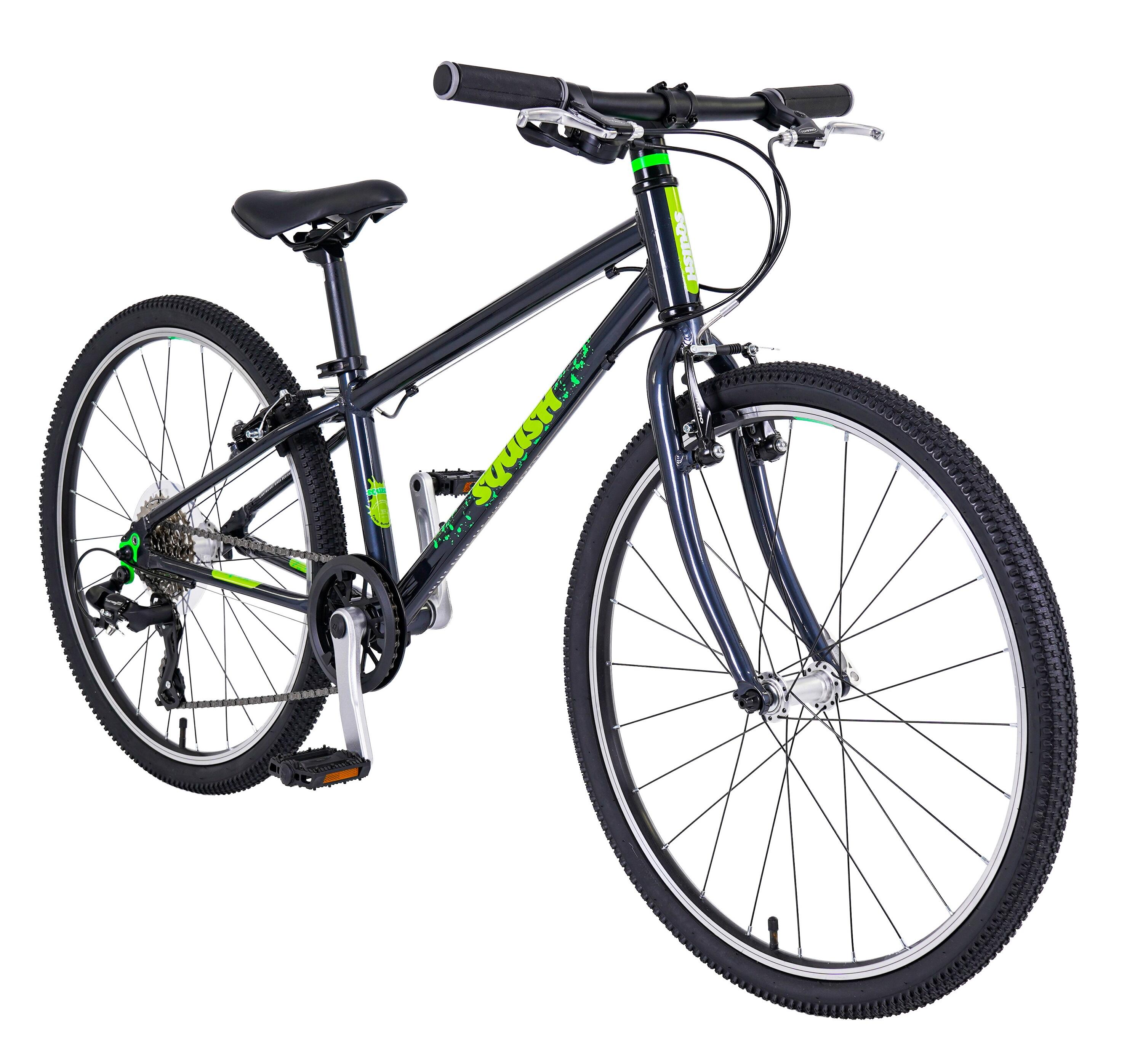 24" Wheel Lightweight Hybrid Bike Dark Grey 1/8