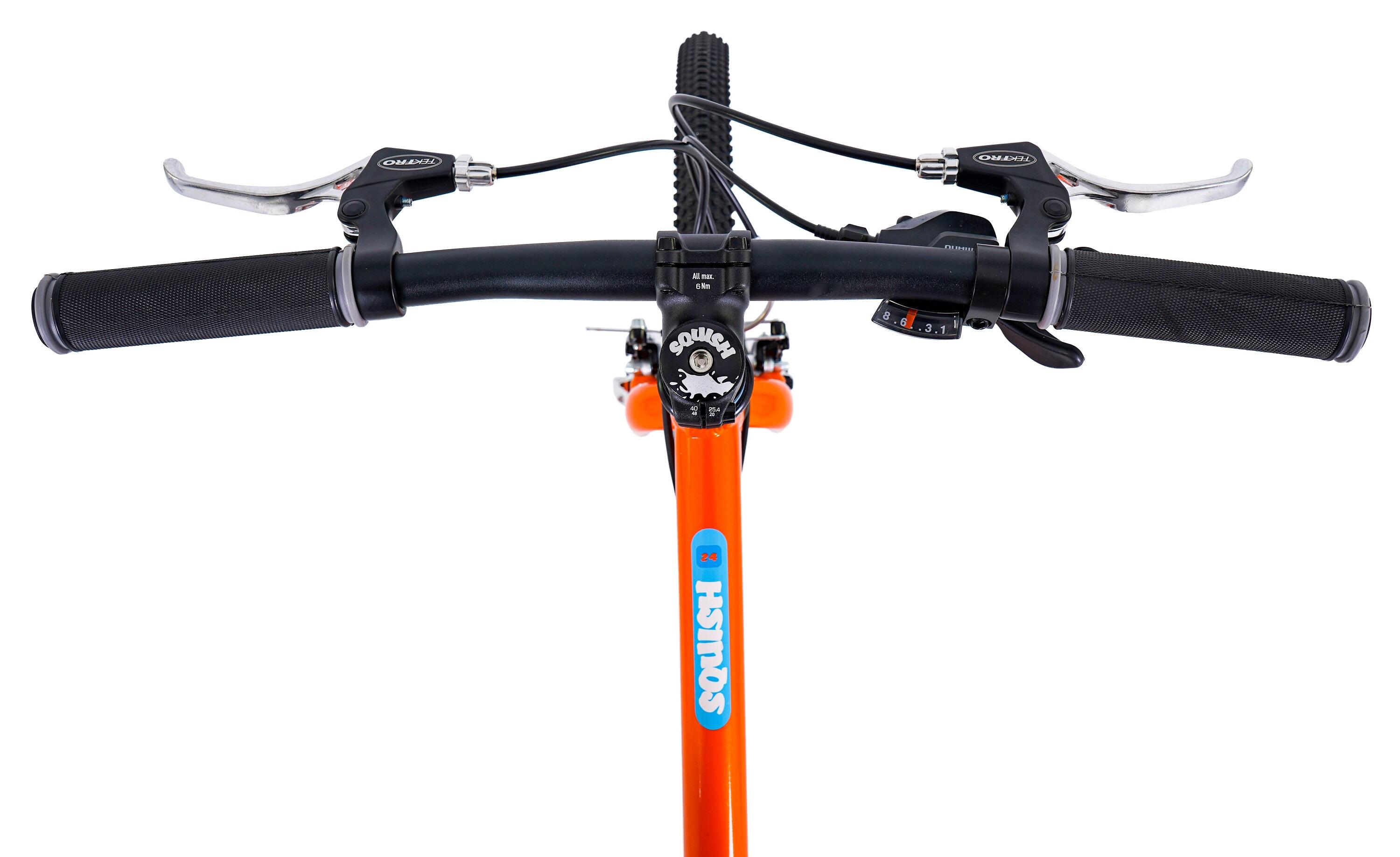 24 Wheel Lightweight Hybrid Bike Orange SQUISH Decathlon