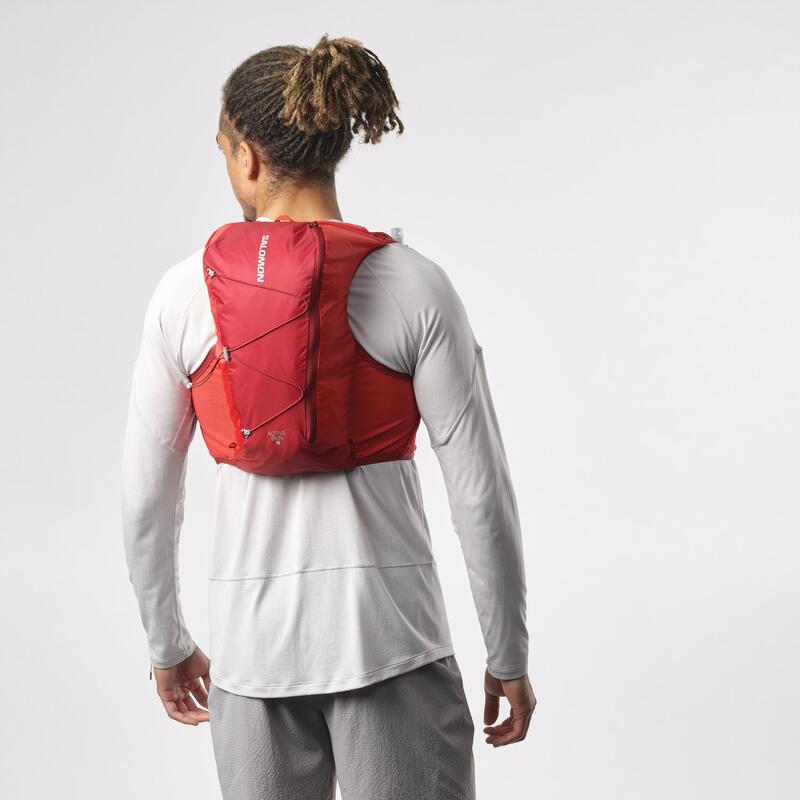 Salomon Rucsac Alergare Unisex Active Skin 8 Set Rosu