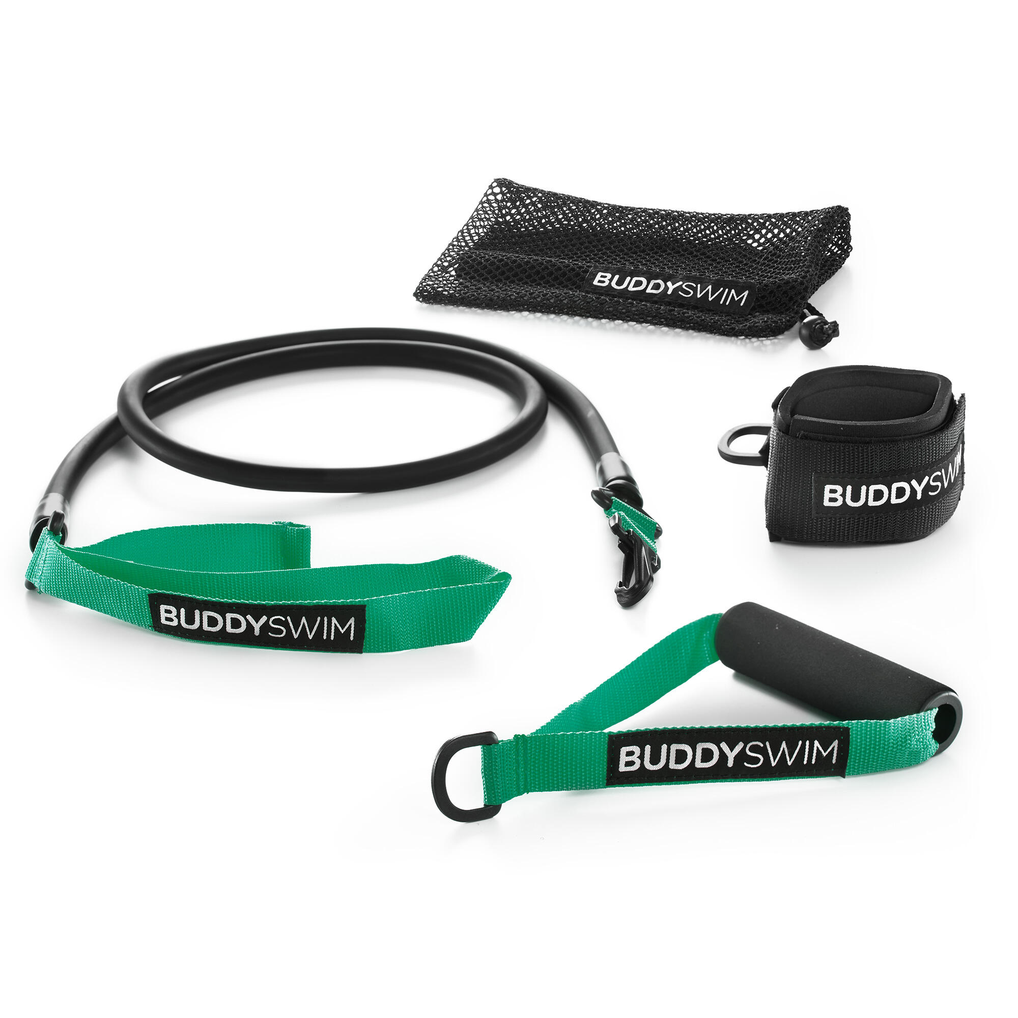 BUDDYSWIM Gomme di resistenza Impugnatura e cavigliera intercambiabili Buddyswim Verde
