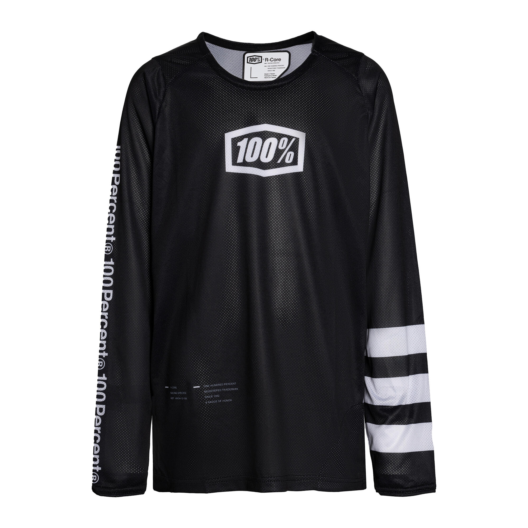 R-Core 100% Kids Long Sleeve Jersey Black / White 4/4
