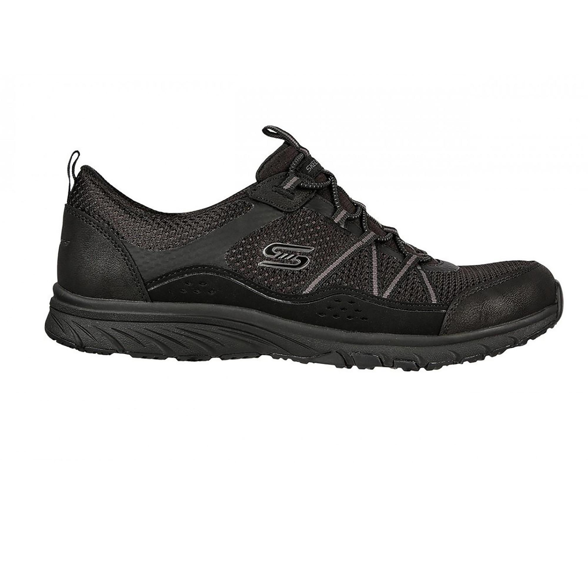 SKECHERS Zapatillas Deportivas Caminar de Mujer Skechers 104282_BBK Negras con Elásticos
