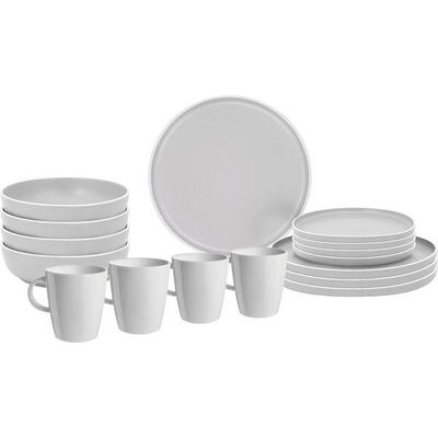 Melamine servies set lunch box dolomit stone touch camping borden 16st