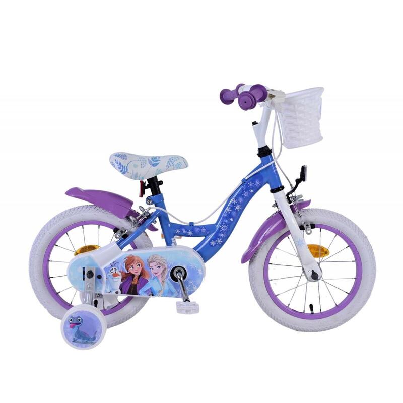 Disney Frozen 2 Vélo pour enfants Filles 14 pouces Bleu/Violet Deux freins à