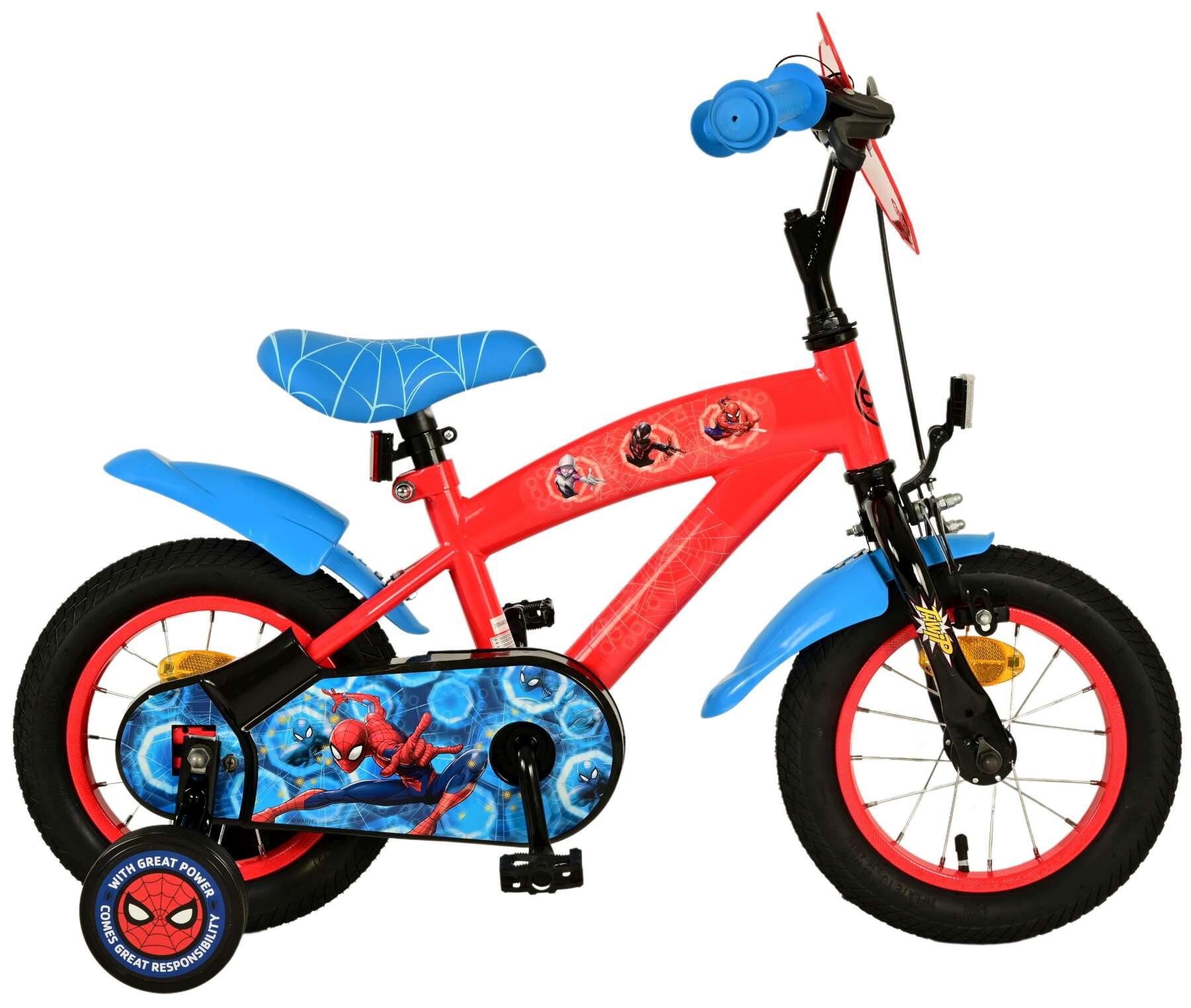 VOLARE BICYCLES Spinnen -Mann -Kinderrad - Jungen - 12 Zoll - Blau/Rot