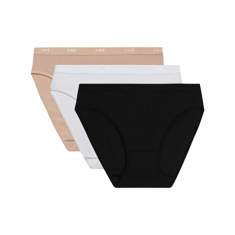 Női bugyi 3 db-os csomag DIM Coton Stretch Pockets Eco