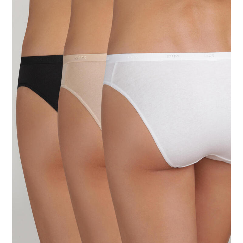 Női bugyi 3 db-os csomag DIM Coton Stretch Pockets Eco