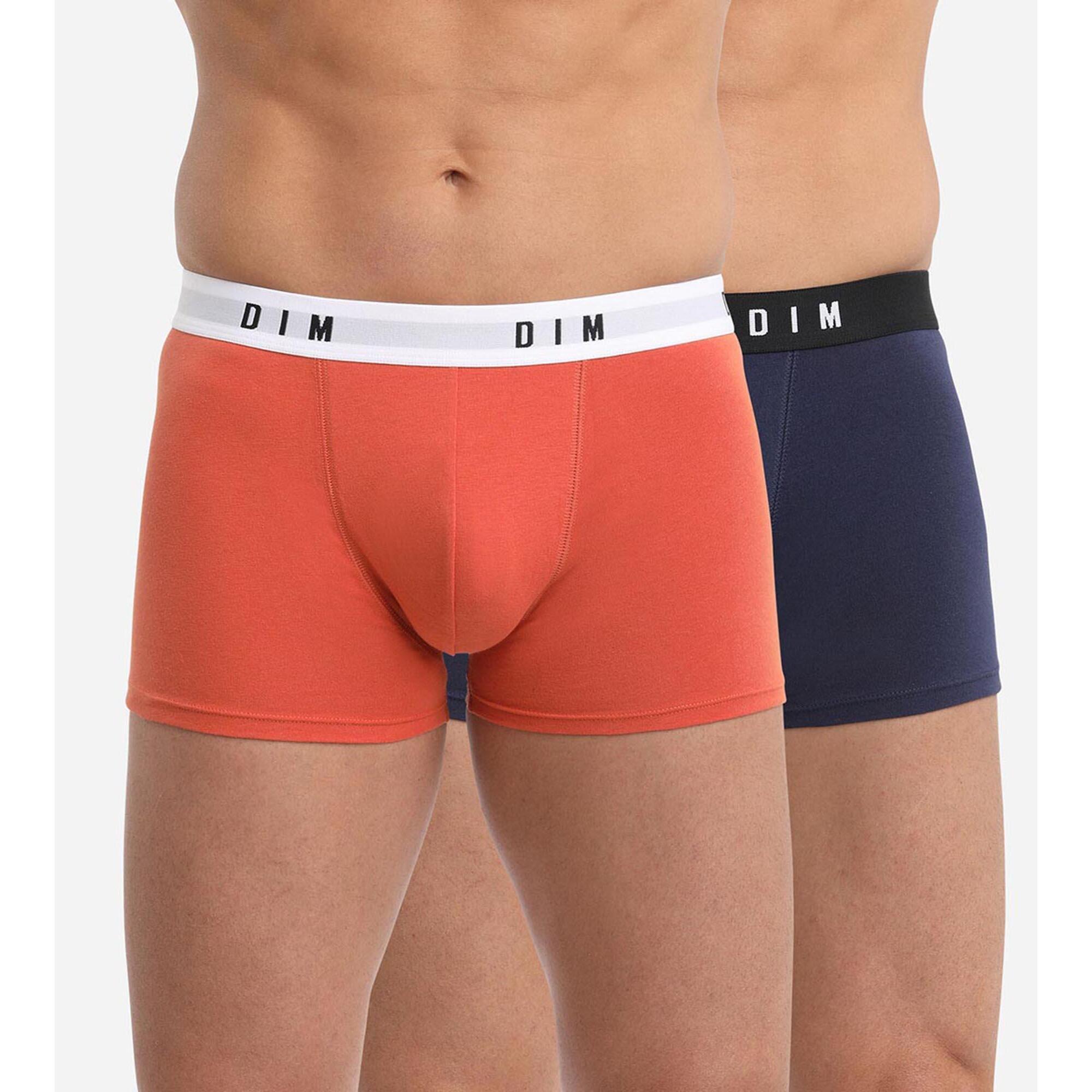 Dim - Lot De 2 Boxers Homme Coton Originals - Caleçon - Bleu|rouge - 42 M/l - Decathlon