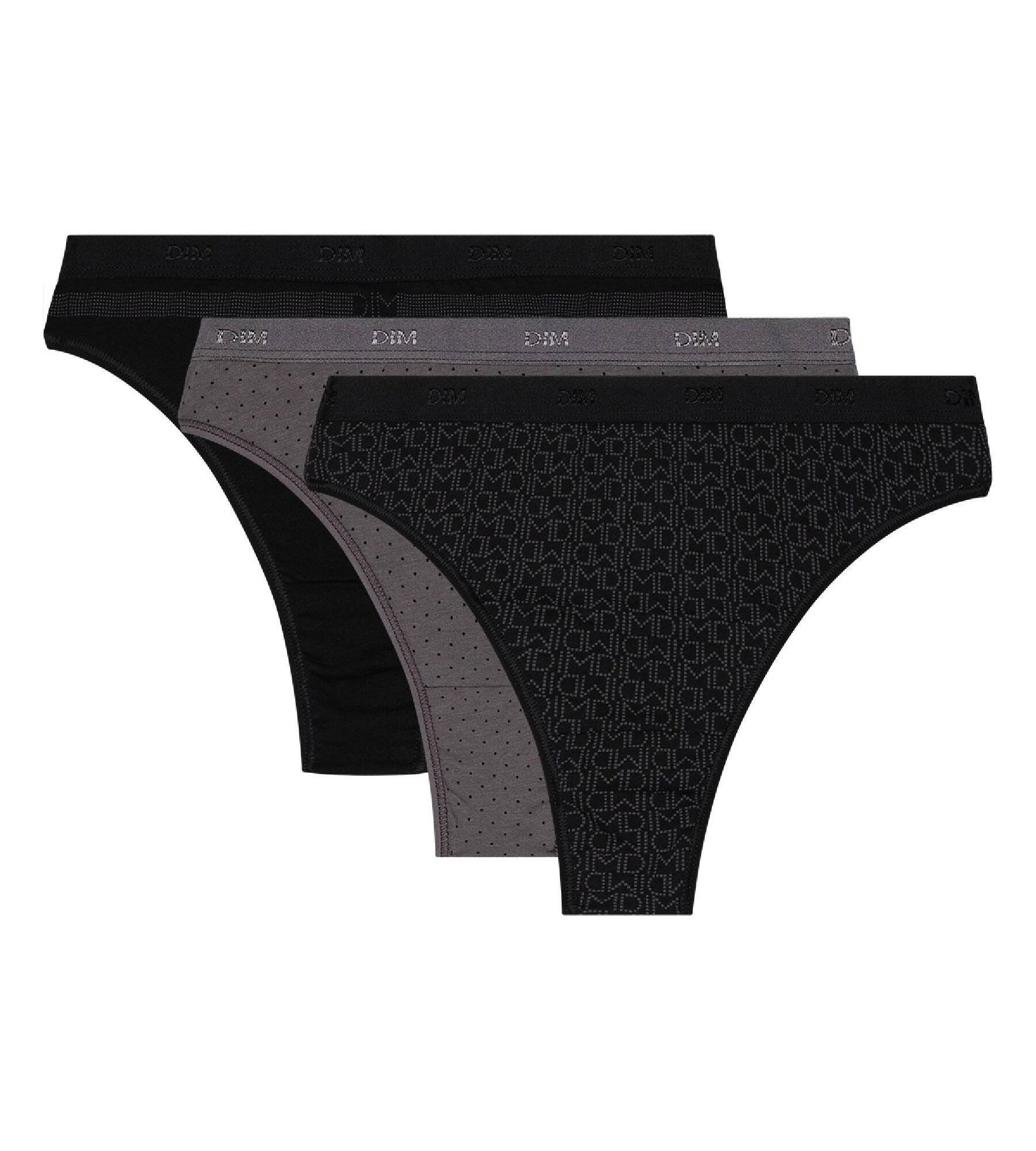 Dim Les Pockets Coton, Lot de 3 Strings Coton 5/7