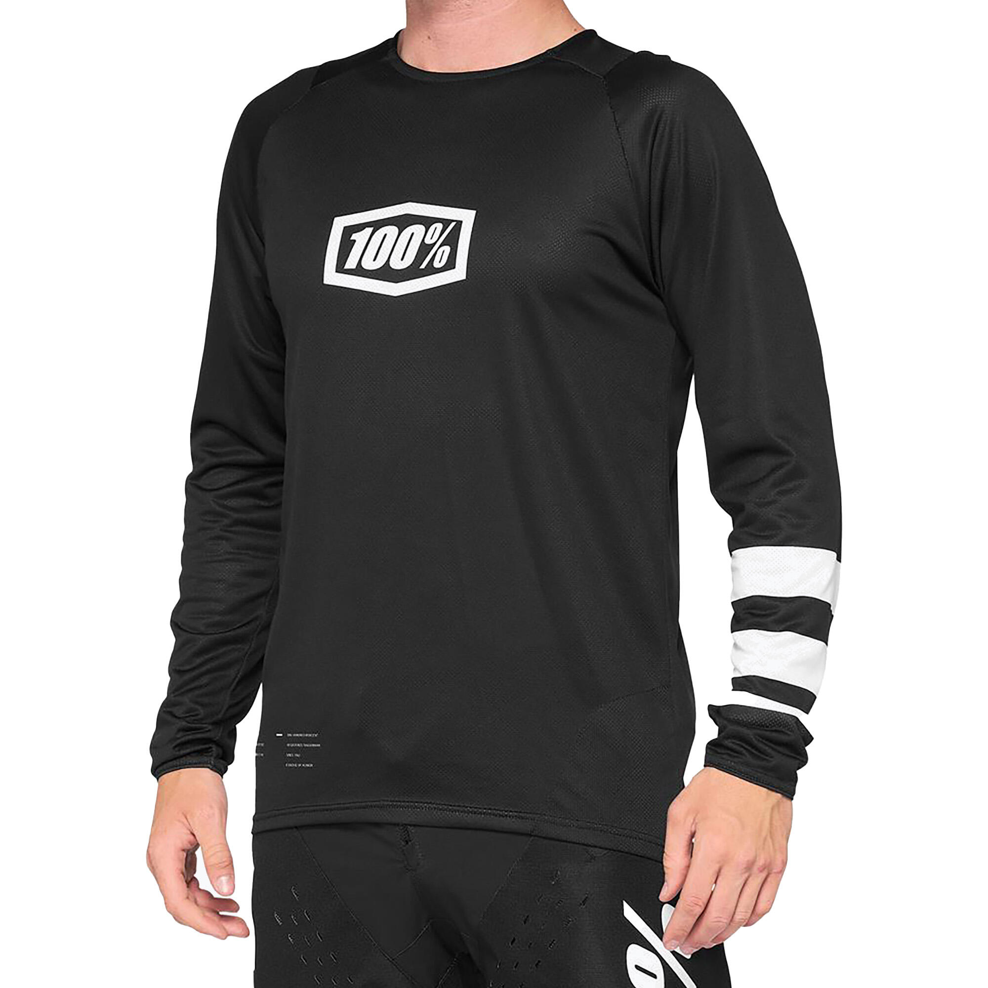 Langarm Trikot 100% R-Core Schwarz/Weiß 3/3