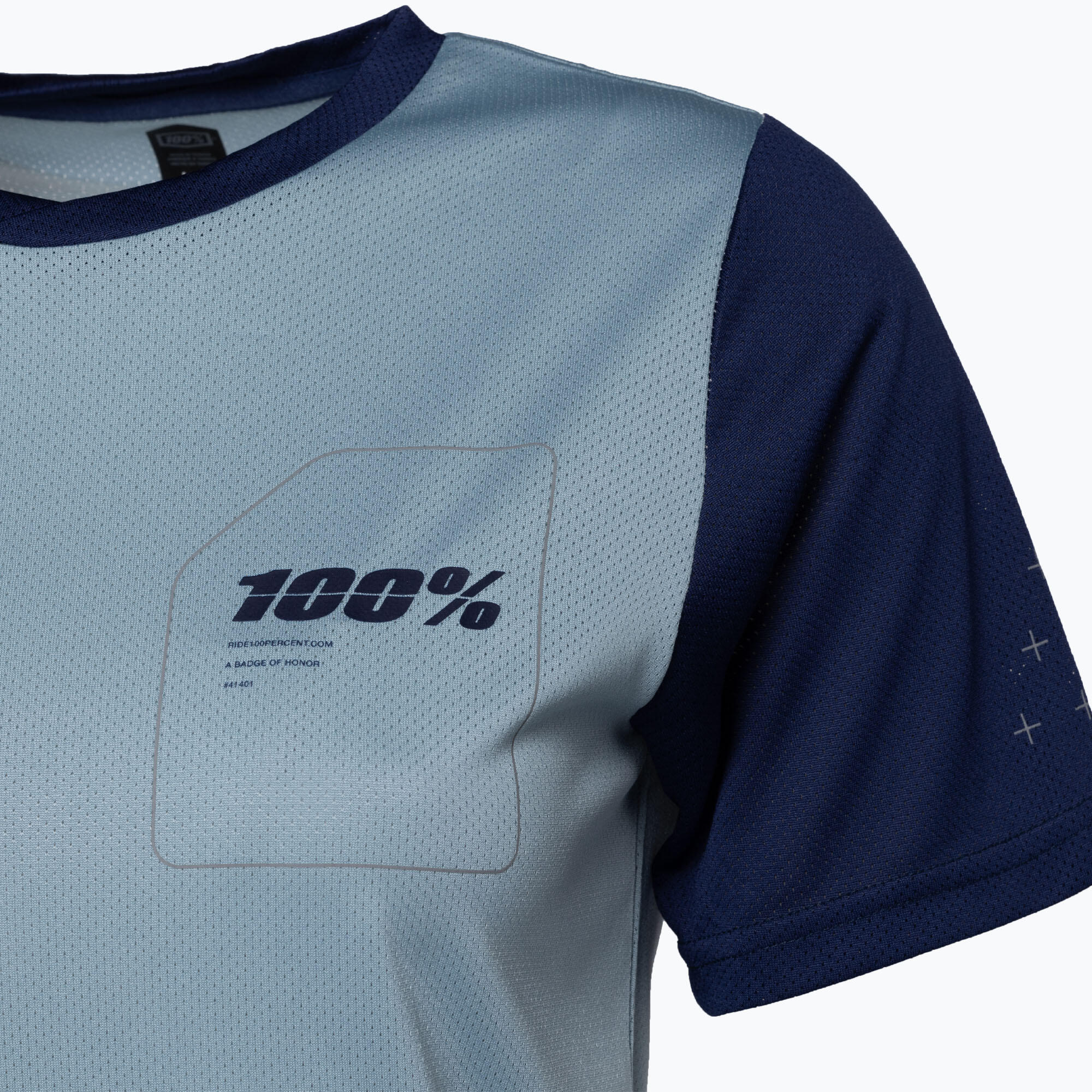 Camisola de ciclismo de manga comprida azul para adultos Ridecamp 3/4