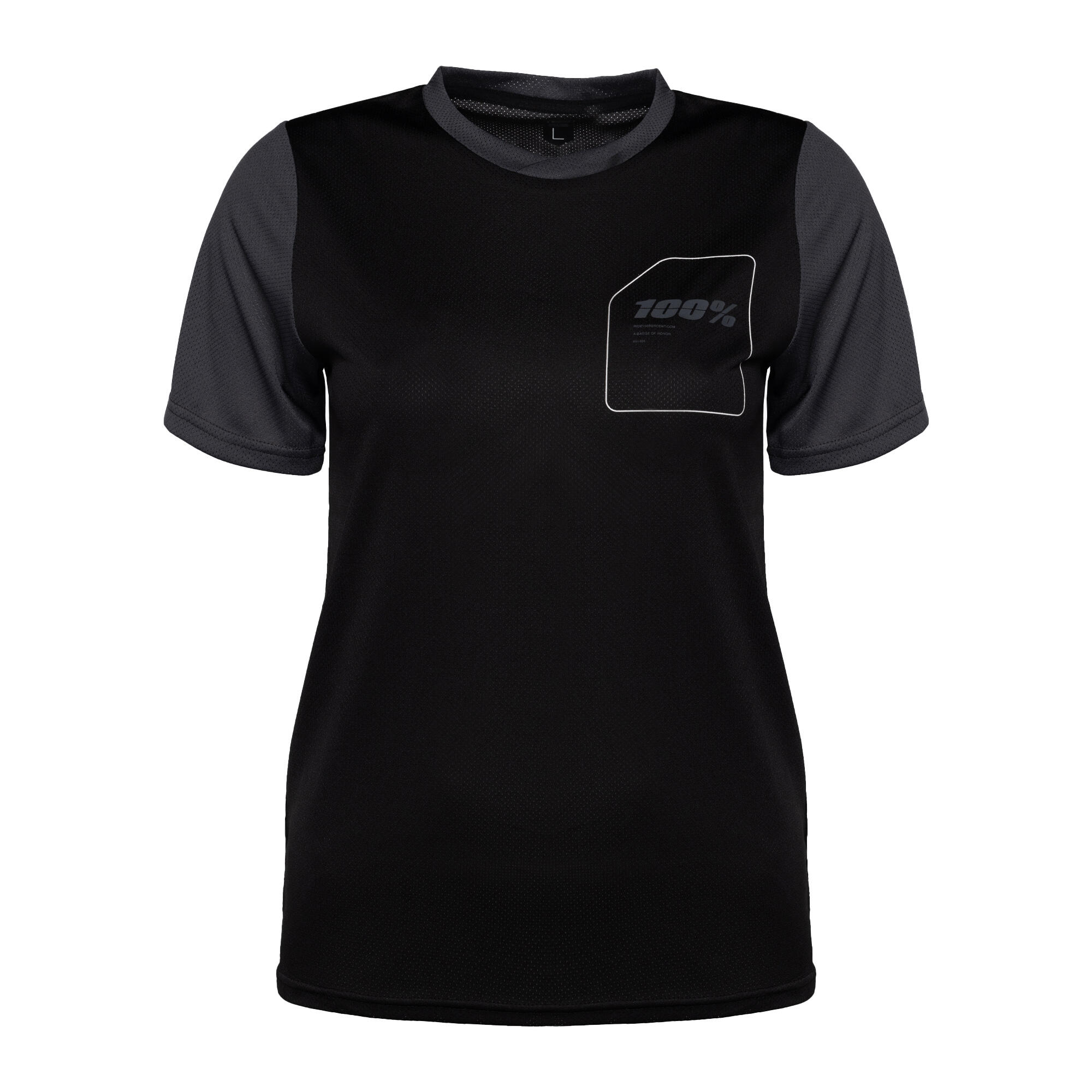 Maillot Manches Courtes Enfant 100% Ridecamp Jersey Noir / Gris 4/4