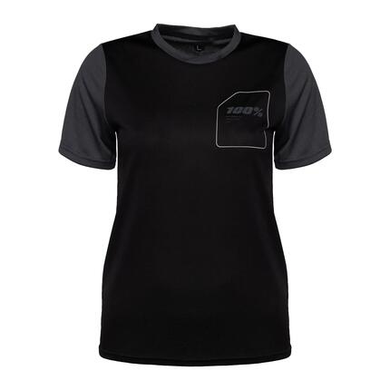 Maillot Manches Courtes Enfant 100% Ridecamp Jersey Noir / Gris