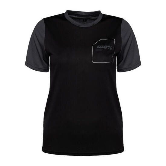 Maillot Manches Courtes Enfant 100% Ridecamp Jersey Noir / Gris