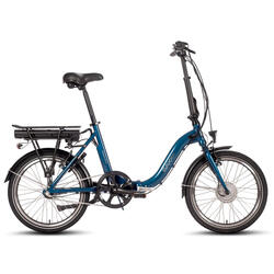 Vélo pliant électrique, Compact Plus S, moteur roue avant, Nxs 3, bleu mat